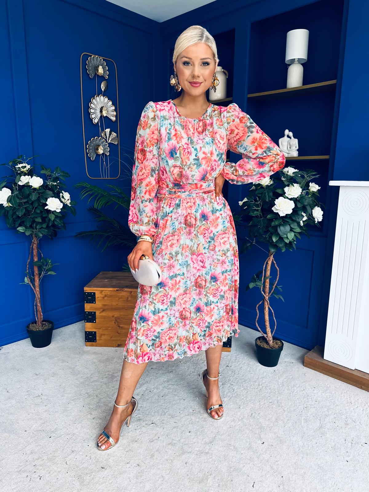 Croia Banded Midi Dress Floral Mint