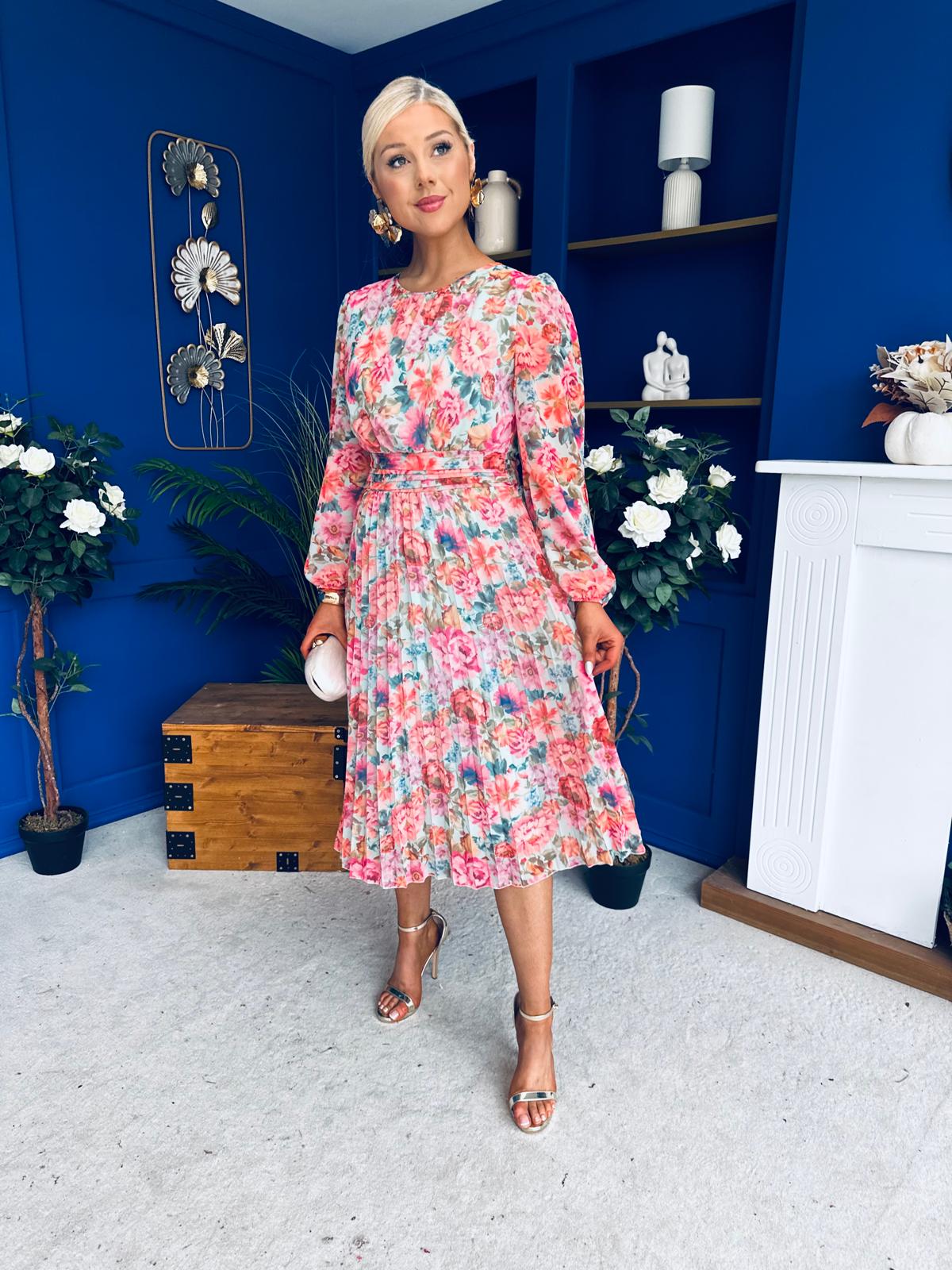 Croia Banded Midi Dress Floral Mint