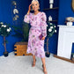 Croia Banded Midi Dress Floral Lilac