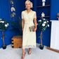 Tansy Short Sleeve Lace Shirt Dress Yellow