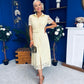 Tansy Short Sleeve Lace Shirt Dress Yellow