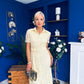 Tansy Short Sleeve Lace Shirt Dress Yellow