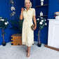 Tansy Short Sleeve Lace Shirt Dress Yellow