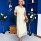 Tansy Short Sleeve Lace Shirt Dress Yellow
