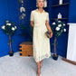 Tansy Short Sleeve Lace Shirt Dress Yellow