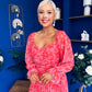 Roisin Detailed Midi Dress Floral Coral