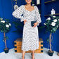 Roisin Detailed Midi Dress CreamWhite