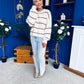 Maeve Striped Knit Jumper Cream