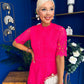 Ciava Crochet Occasion Dress Fuchsia