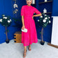 Ciava Crochet Occasion Dress Fuchsia
