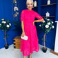 Ciava Crochet Occasion Dress Fuchsia