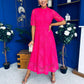 Ciava Crochet Occasion Dress Fuchsia
