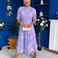 Alva Crochet Occasion Dress Lilac