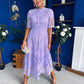 Alva Crochet Occasion Dress Lilac
