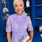 Alva Crochet Occasion Dress Lilac