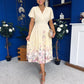 Bebhinn Detailed Midi Dress Floral Yellow