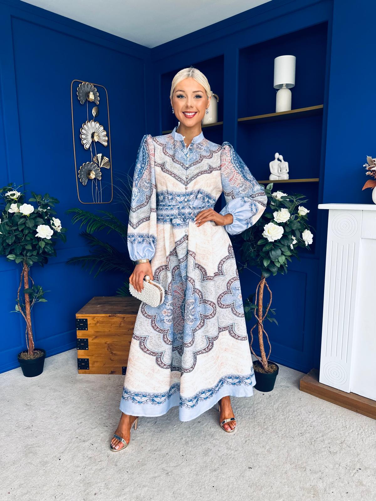 Tamara Detailed Shirt Dress Pwr Blue