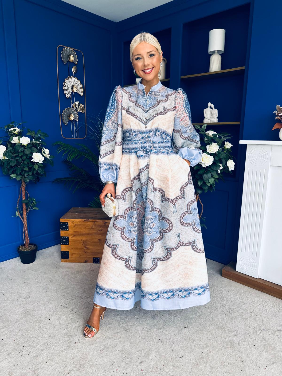 Tamara Detailed Shirt Dress Pwr Blue