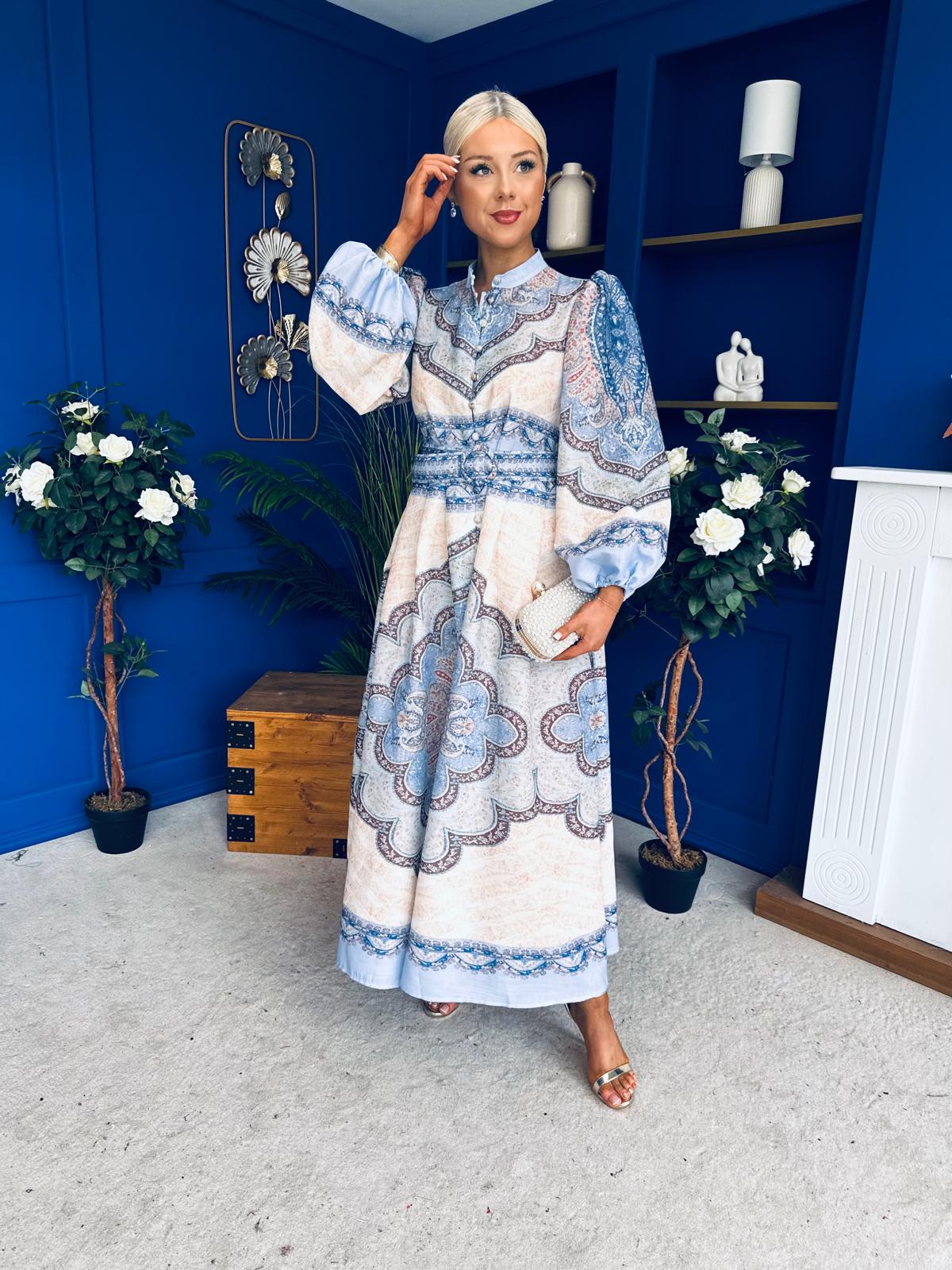 Tamara Detailed Shirt Dress Pwr Blue