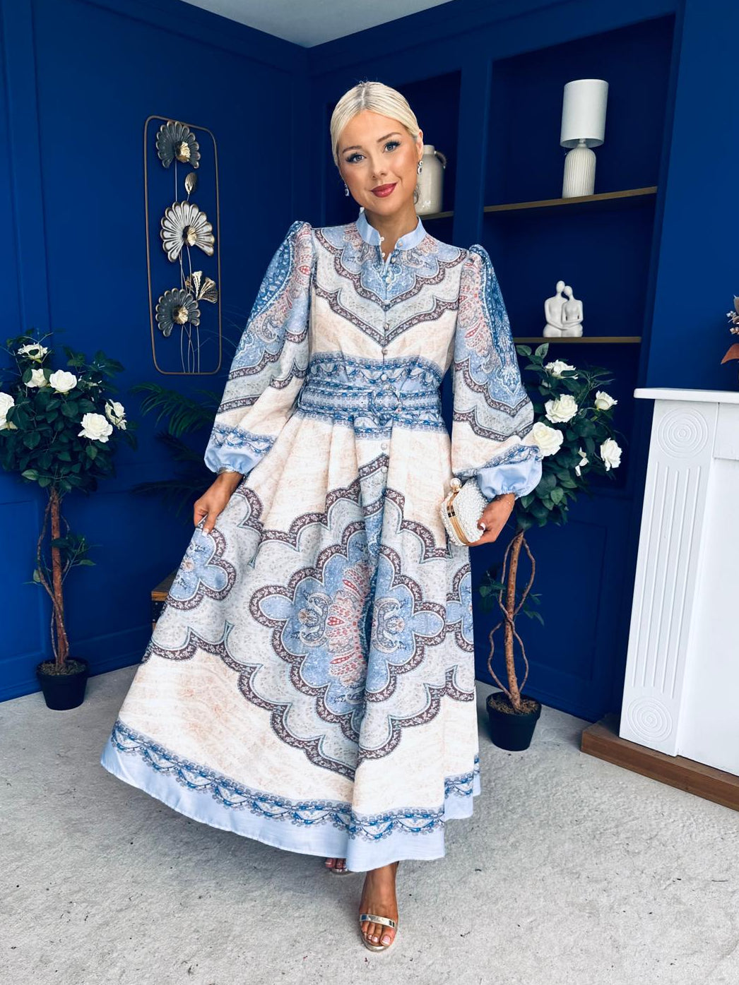 Tamara Detailed Shirt Dress Pwr Blue