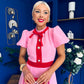 Vicky Puff Sleeve Occasion Midi Dress Pwr Pink