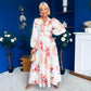 Rhea Detailed Shirt Dress Floral Cream