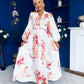 Rhea Detailed Shirt Dress Floral Cream