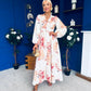 Rhea Detailed Shirt Dress Floral Cream