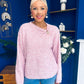 Eva Gathered Detail Knit Jumper Pink