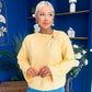 Eva Gathered Detail Knit Jumper Yellow
