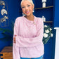 Eva Gathered Detail Knit Jumper Pink