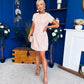 Babett Short Sleeve Tweed Mini Dress Pink
