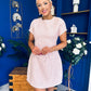 Babett Short Sleeve Tweed Mini Dress Pink