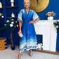 Elicia Tie Detail Maxi Dress Blue