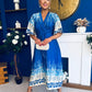 Elicia Tie Detail Maxi Dress Blue