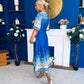 Elicia Tie Detail Maxi Dress Blue