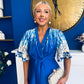 Elicia Tie Detail Maxi Dress Blue
