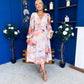 Bronagh Banded Midi Dress Floral Pastel