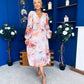 Bronagh Banded Midi Dress Floral Pastel