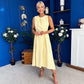 Riadh Detailed Occasion Midi Dress Yellow