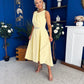 Riadh Detailed Occasion Midi Dress Yellow