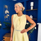 Riadh Detailed Occasion Midi Dress Yellow