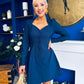 Petra Tailored Button Up Mini Dress Navy