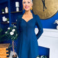 Petra Tailored Button Up Mini Dress Navy