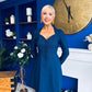 Petra Tailored Button Up Mini Dress Navy
