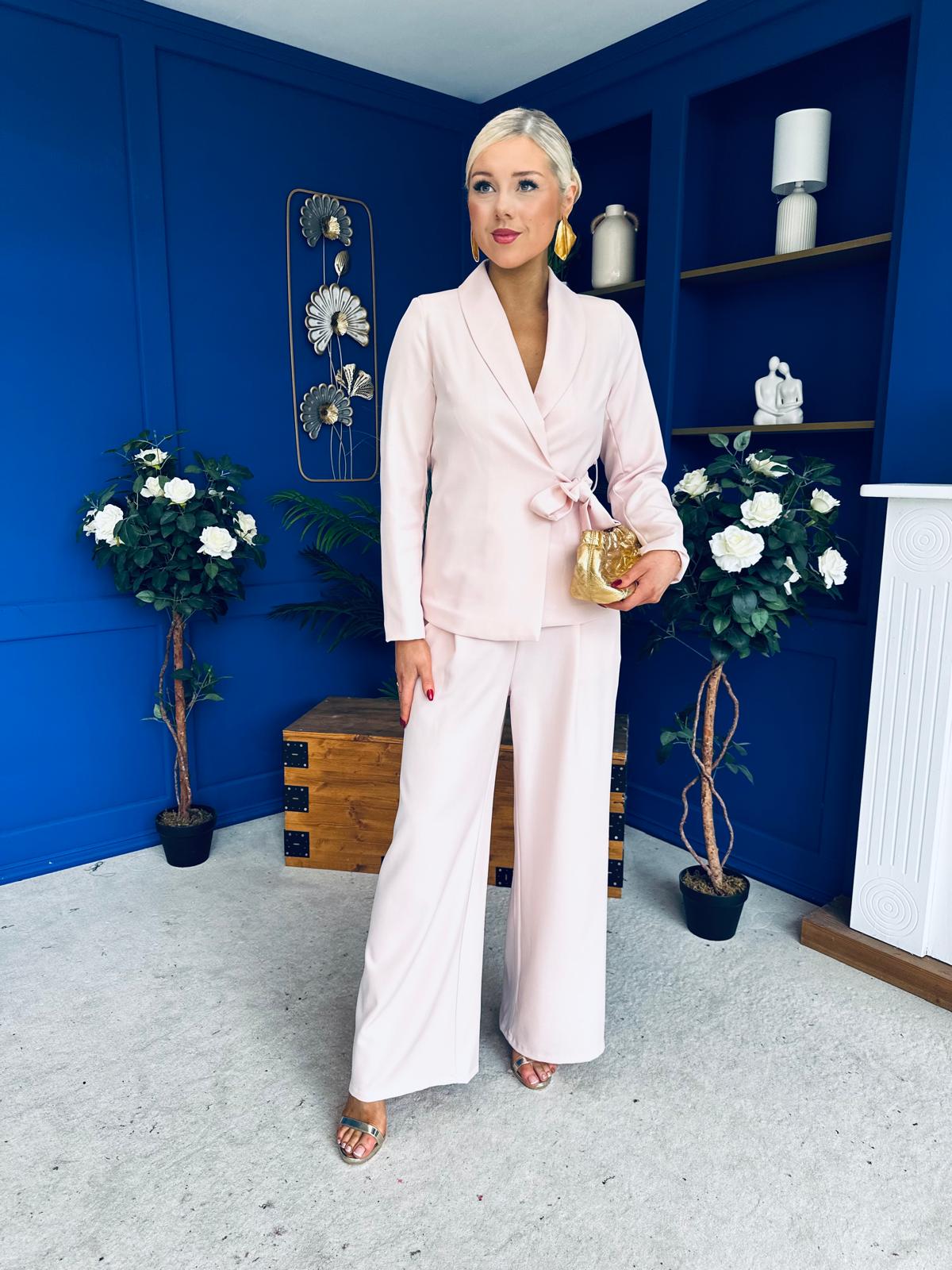 Sammy Wrap Blaser & Trouser Set Pink Pre Order 7 Mar