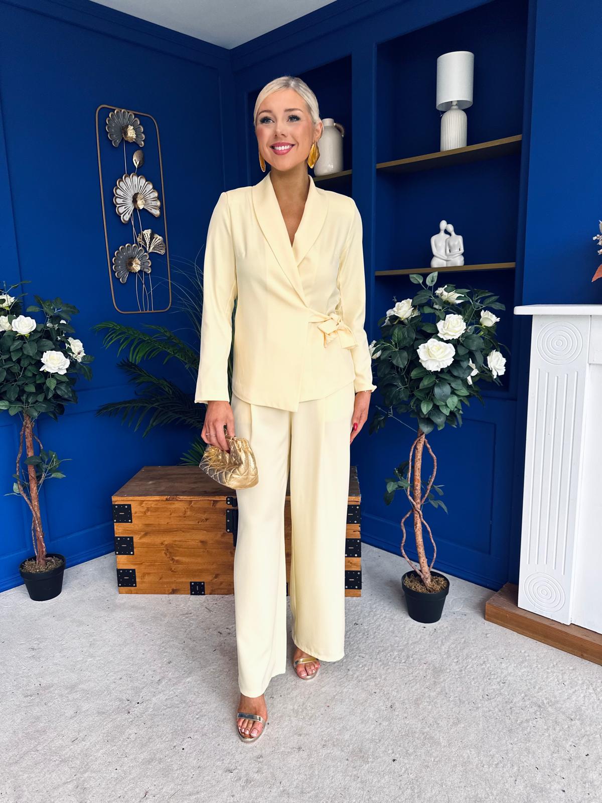 Sammy Wrap Blaser & Trouser Set Yellow Pre Order 7 Mar