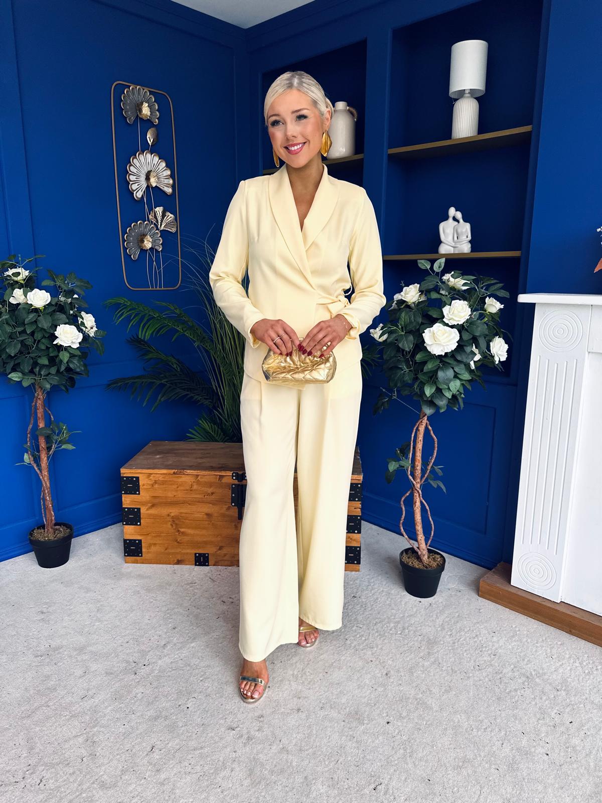 Sammy Wrap Blaser & Trouser Set Yellow Pre Order 7 Mar