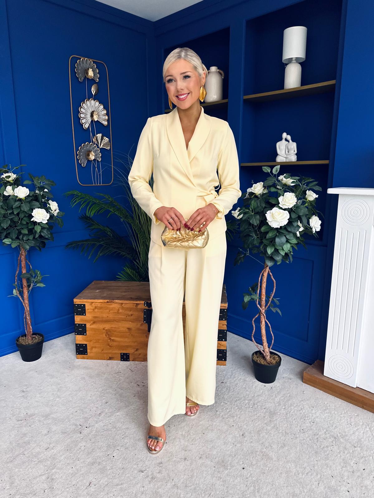 Sammy Wrap Blaser & Trouser Set Yellow Pre Order 7 Mar