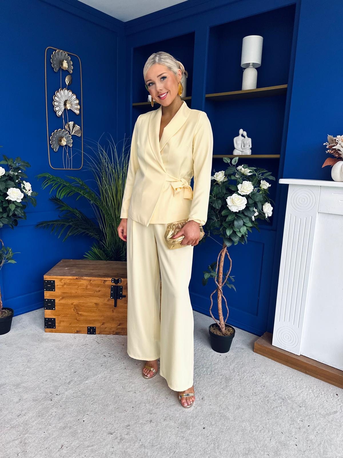 Sammy Wrap Blaser & Trouser Set Yellow Pre Order 7 Mar